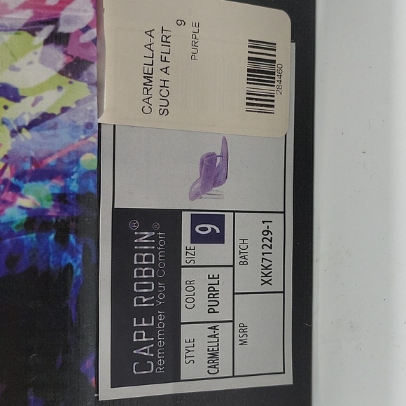 1098- Cape Robbin Vegan Women's Sandals Size 9 Purple Color NWT - Picture 8 of 12